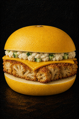 Cauliflower Cheeseburger